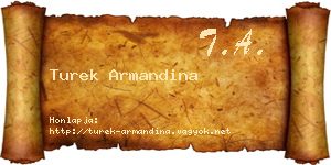 Turek Armandina névjegykártya